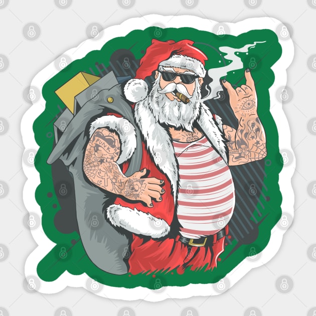 Santa Claus Rocks Sticker by M2M